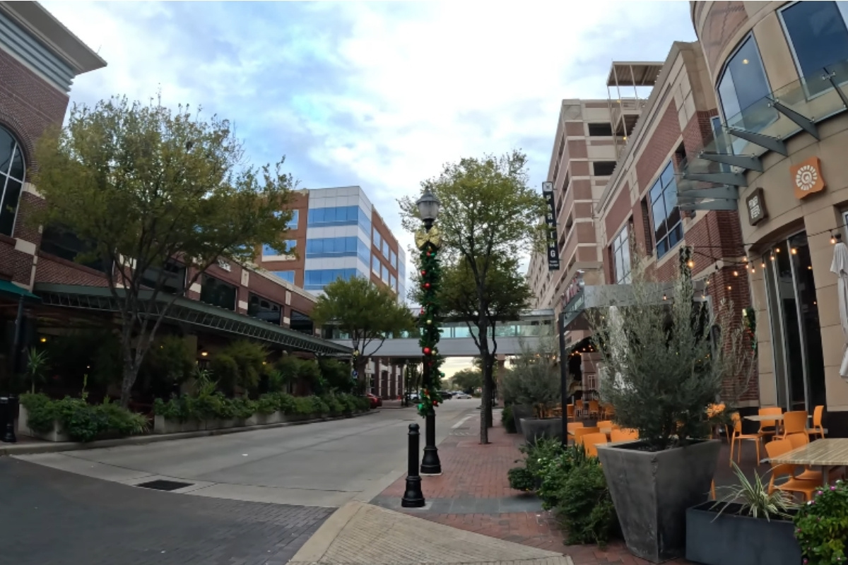 Sugar Land Town Square, a dining and retail district in Sugar Land, TX.